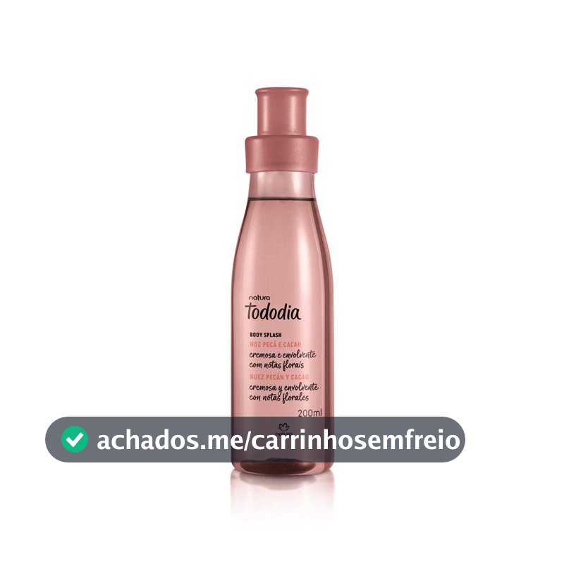 Body Splash Natura Tododia Noz Pecã e Cacau 200ml