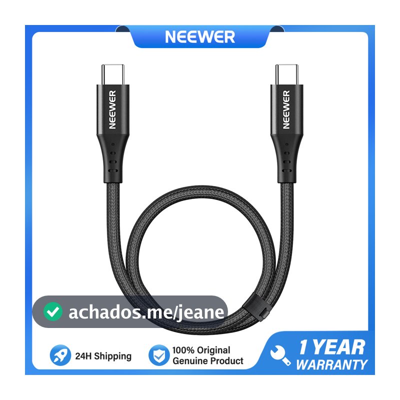 Cabo NEEWER 35 Cm USB C Para , Carregamento Rápido 3.2 40 Gbps 240 W PD
