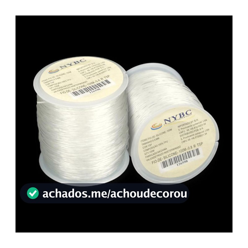 Fio de Silicone de 10" á 100" Metros - Ideal para Decoração, Artesanatos e Bijuterias - CRIAR
