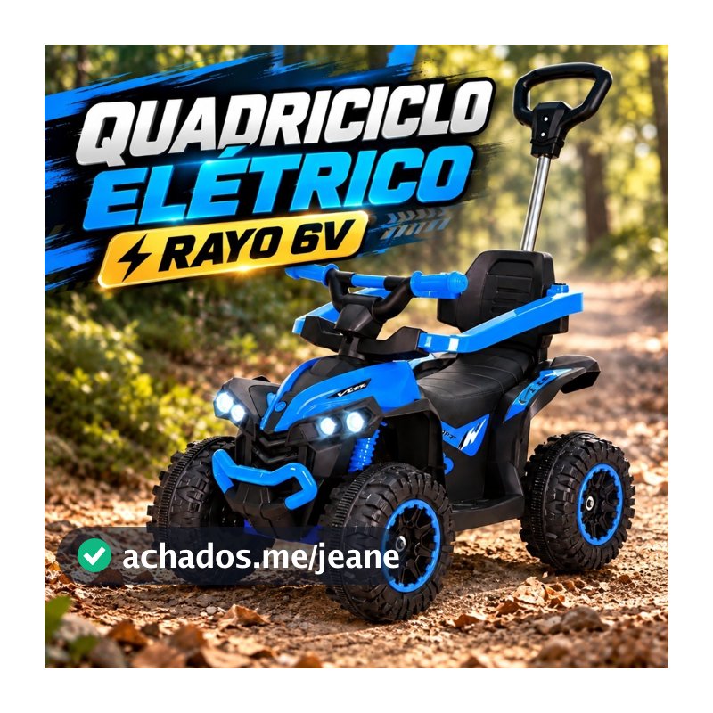 Quadriciclo Carrinho elétrico 6V Maral Pimpi infantil Suporta até 23kg Luzes no Farol e Som