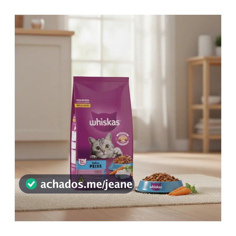 Ração para Gato Whiskas Premium Peixe com Delicrocs 10,1Kg