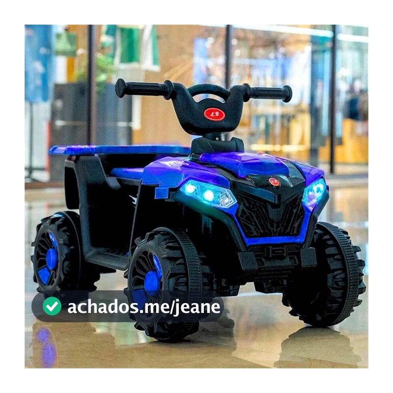 Quadriciclo Elétrico 6v Carrinho Infantil Zippy Toys com Farol, som e Marcha Frente e Ré com Bateria
