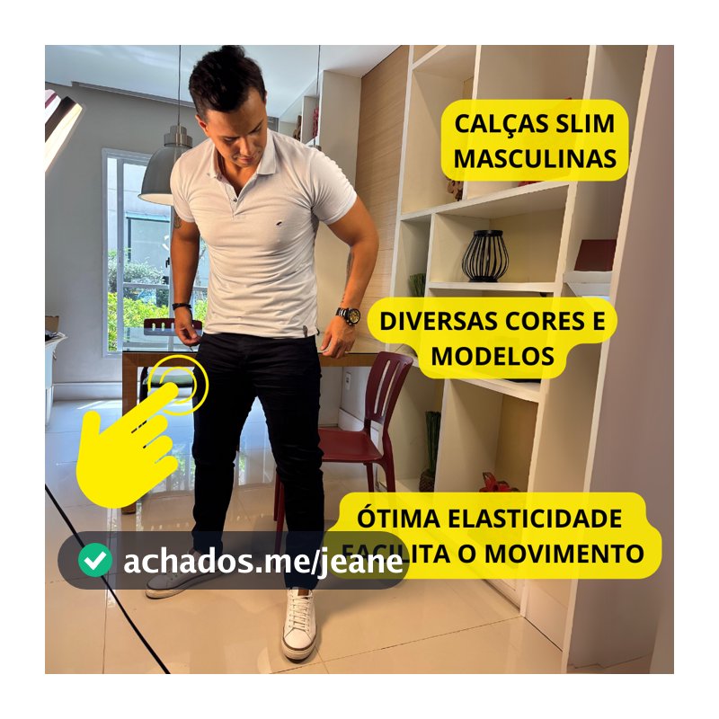 Calça Jeans Masculina Premium Original Masculino Lycra Elasticidade Casual Presente Pai