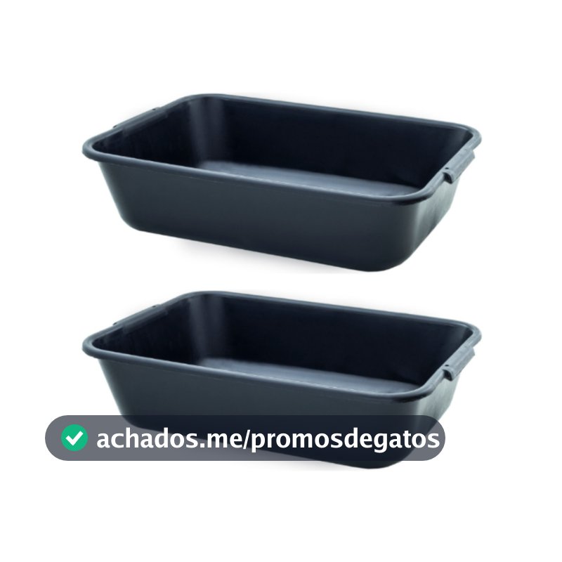 Kit 02 Caixa Plástica 40 Litros Com Alça Reforçada Multiuso Massa Cimento Areia Pet - Promoção