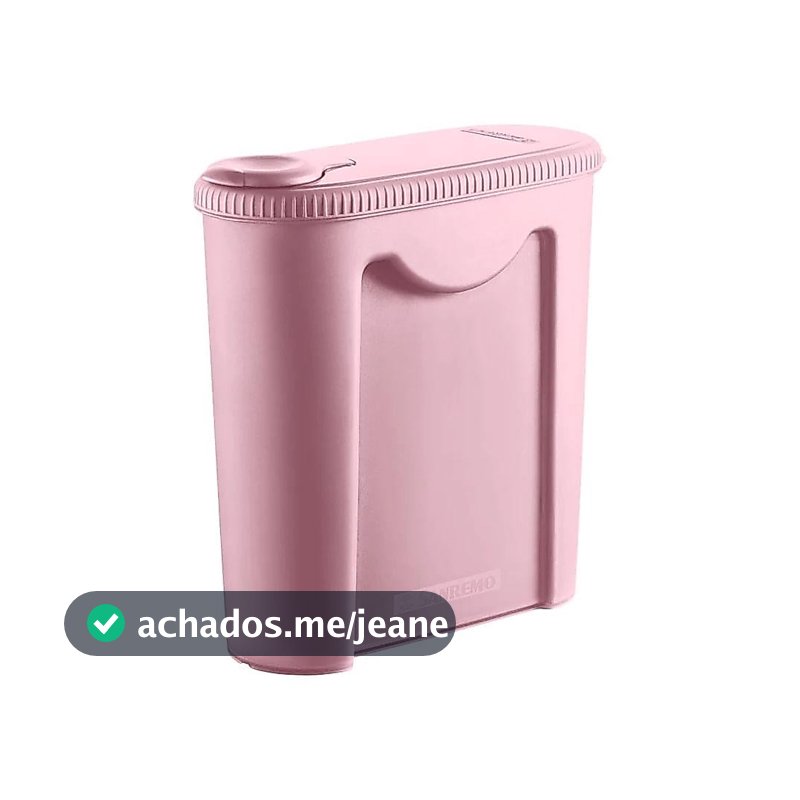 Porta Ração Rosa 2,35L Pet Sanremo