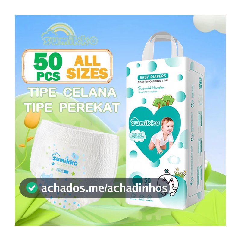 CALÇA Sumikko fralda Ajustável total max P/M/G/XG/XXG/XXXG/4XG/5XG 50 e 100 unidade Baby