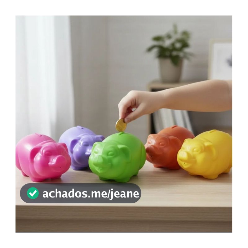 Kit 20 Cofres Porquinho Plástico Lembrancinha Festa Infantil Dia Das Crianças Cores Sortidas