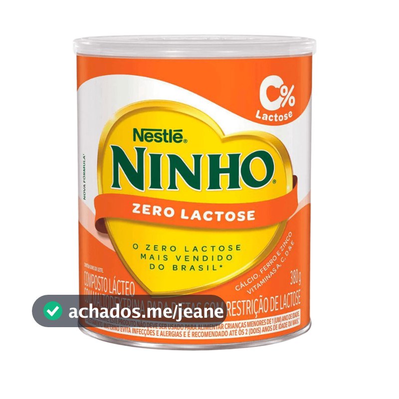 Leite Ninho Zero Lactose Forti+ composto Lácteo Lata 380G