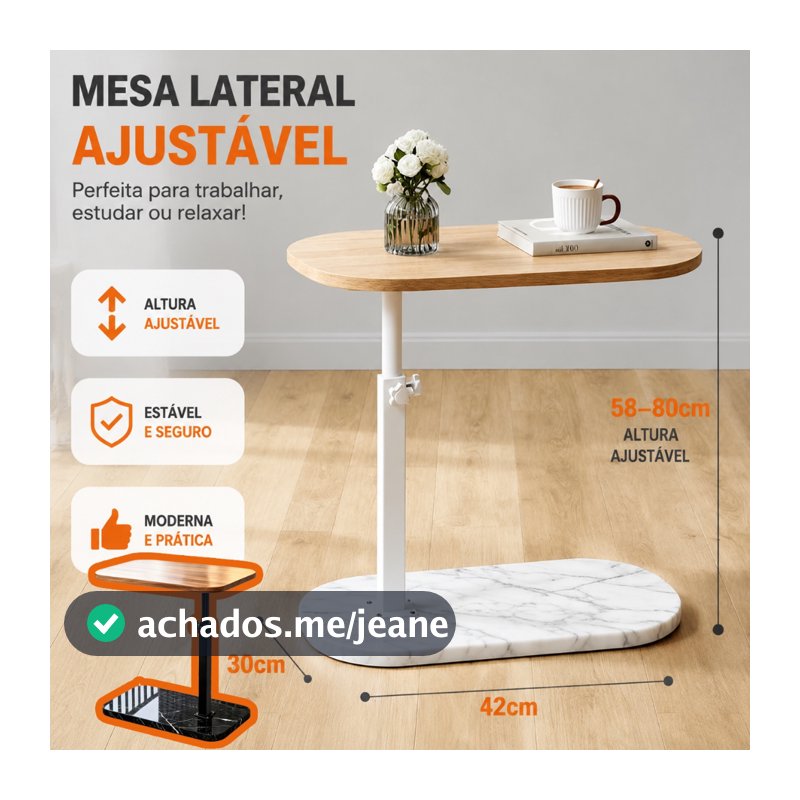 mesa lateral ajustável, aparador lateral de sofá, mesa de chá, mesa de cabeceira, prateleira de cabeceira
