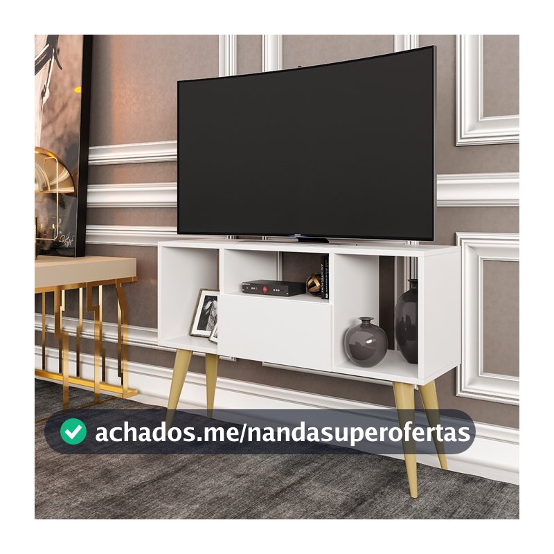 Rack para TV até 40 Polegadas Retrô Moderno para Sala e Quarto Compacto Argentina