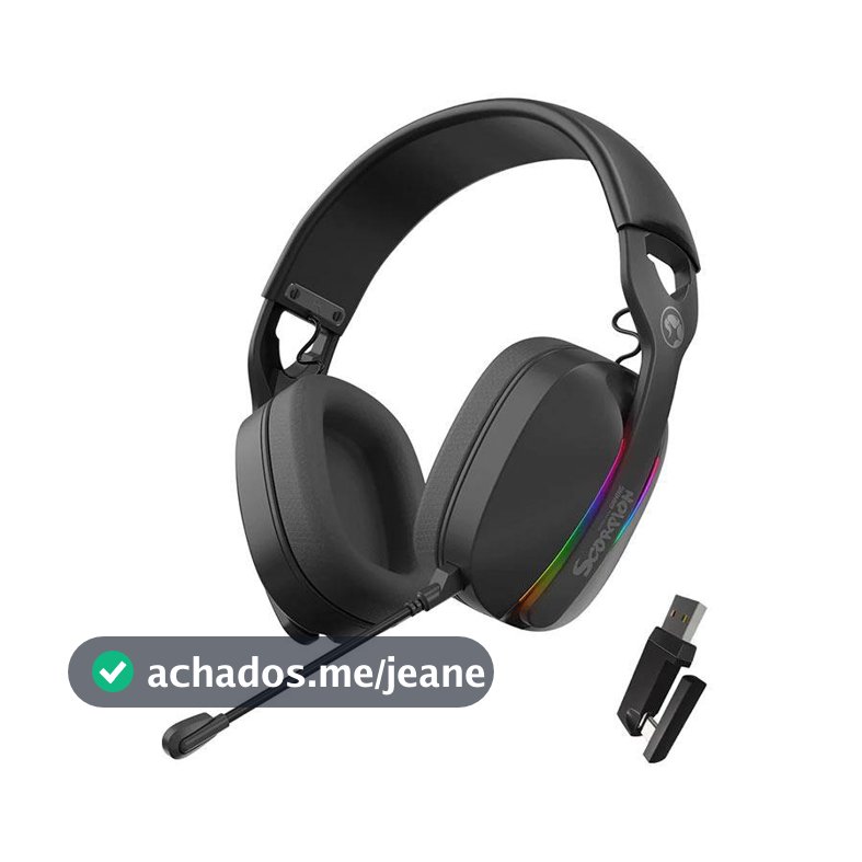 Headset Gamer Marvo Pulz 70W, RGB, Drivers 40mm, Tri-Mode, Preto, HG9086W-BK