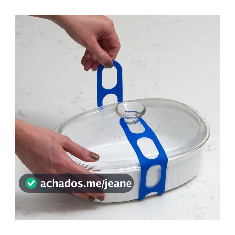 Alça de Fixação em Silicone para Tampas e Recipientes