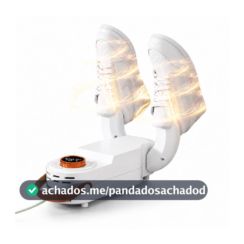 Secador de Sapatos Tênis Elétrico Dobrável com Timer 110V/220V 150W Esterelizador Anti Odor