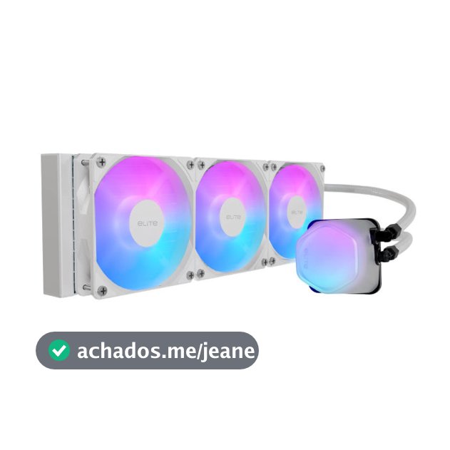 Water Cooler 360mm Cooler Master Elite Liquid Branco ARGB ELW-D36M-A21DA-RW CPU Intel AMD