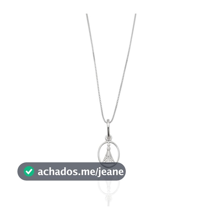 Colar Prata 925 Legítima Feminino Com Pingente Nossa Senhora Vazado