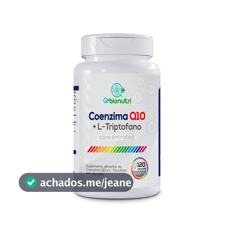 Coenzima Q10 com L-Triptofano 500mg 120 Cápsulas Q+Bionutri