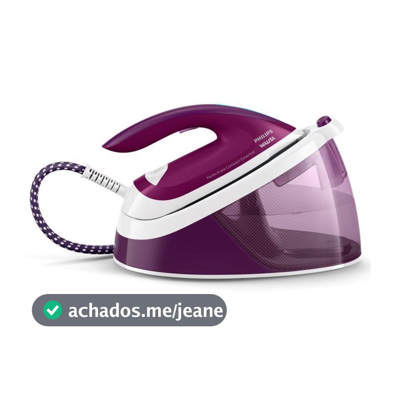 Ferro de Passar Roupa Walita PerfectCare Compact Essential 1800W GC6842/32 127V Branco/Roxo