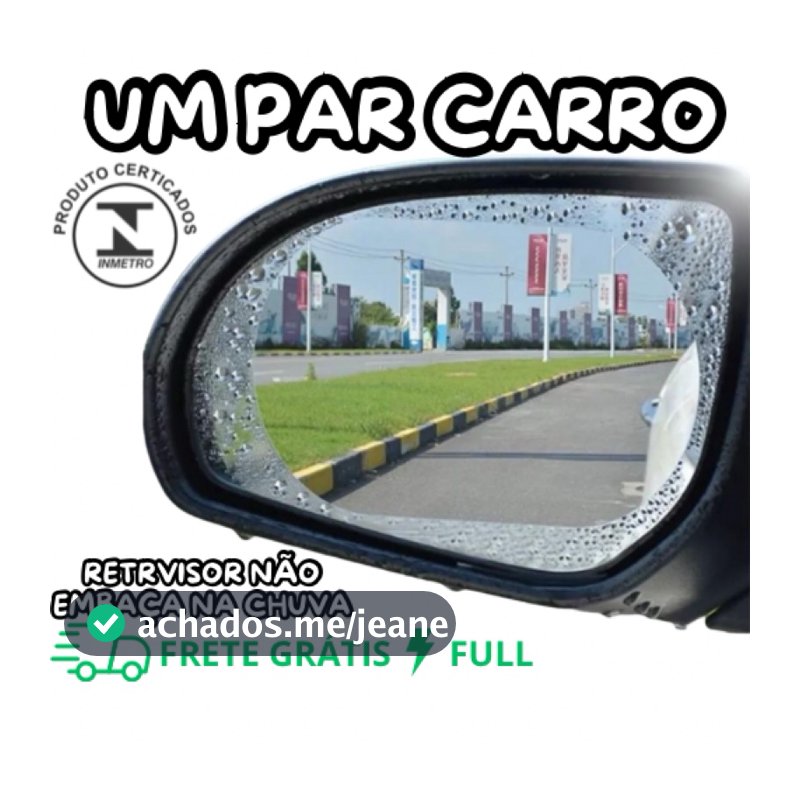 (UM PAR) 2 UNIDADES PELÍCULA PROTETORA PARA CARRO / ANTI-EMBAÇAMENTO/ANTI-NEVOEIRO/CHUVA/RETROVISOR