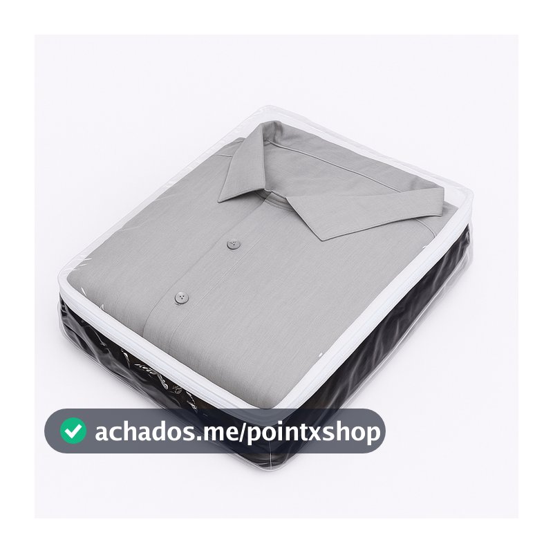 Kit 50 Saco Organizador 50x65x13 Pvc Transparente com Zíper Guarda-Roupa Atacado