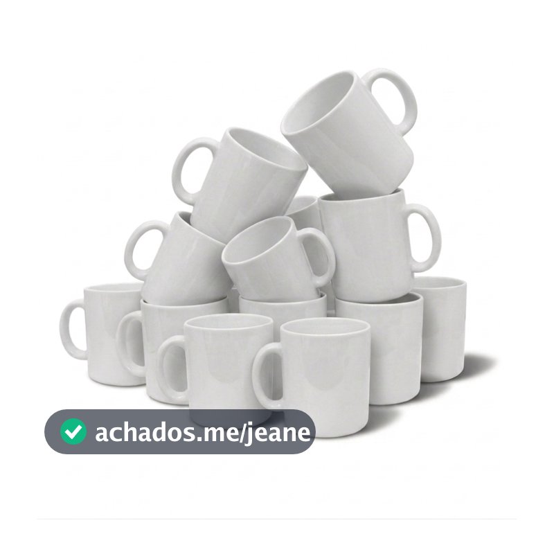 Kit 36 Canecas Brancas de Cerâmica Premium Para Sublimação 330ml Lisa Presente Criativo