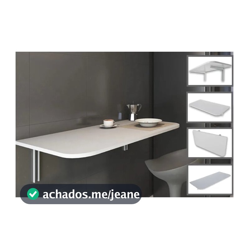 Mesa Dobrável De Parede 90x40 Preta ou Branca Rápida Entrega