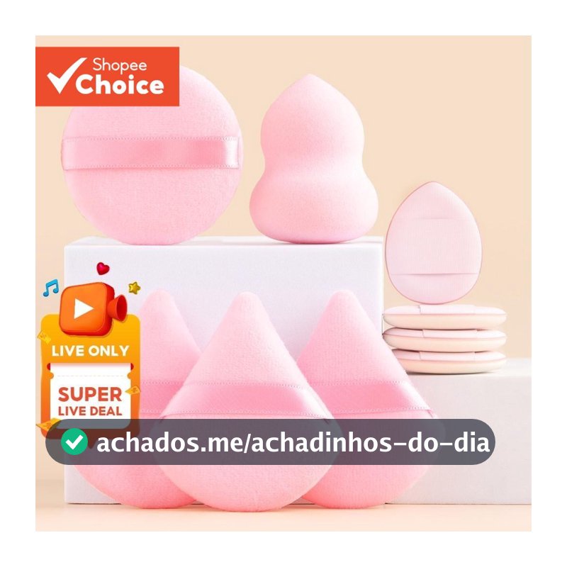 Conjunto De Ferramentas De Esponja De Maquiagem De 9 Peças-3 Puffs De Pó Em Formato De Leque , Molhados E Secos , Fáceis
