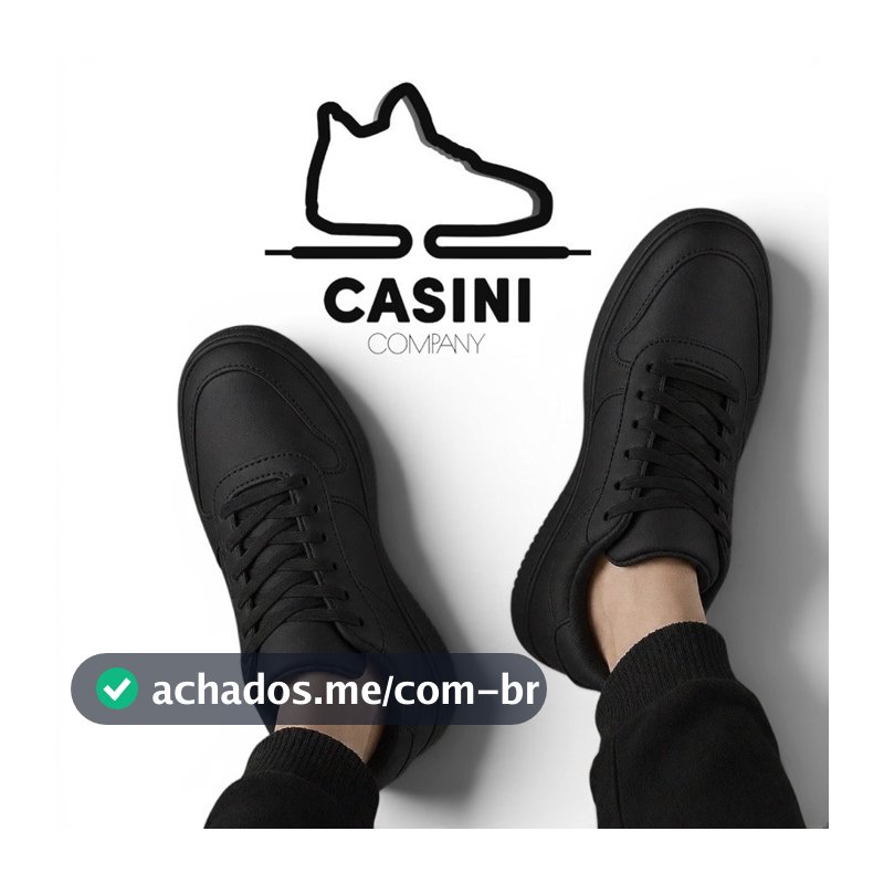 Tênis Preto Masculino Casual Unissex Lançamento