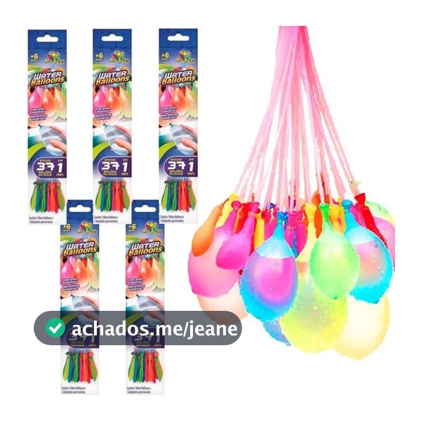 Kit Com 222 Balões D´água Guerrinha De Bexigas Water Balloon Cor Colorido Liso