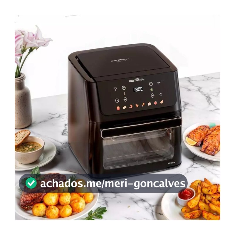 Air Fryer Oven Britânia 11L 8 Funções 1800W BAF11A