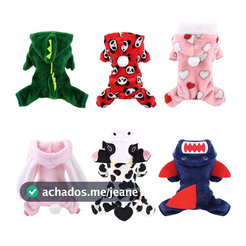 Fantasia para Cachorro Gato Mix Roupa Pet Divertida Vários Modelos