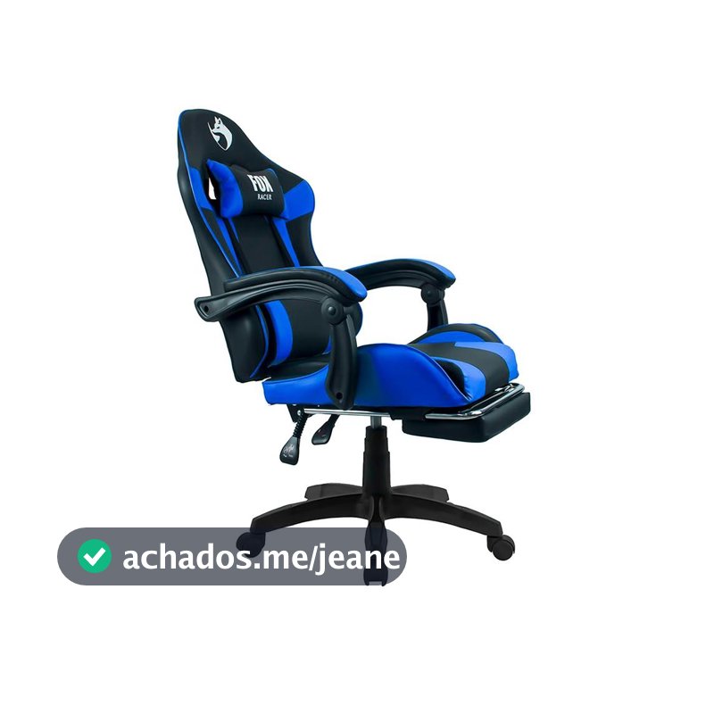 Cadeira Gamer Fox Racer Zerda com Apoio de Pés Azul W20
