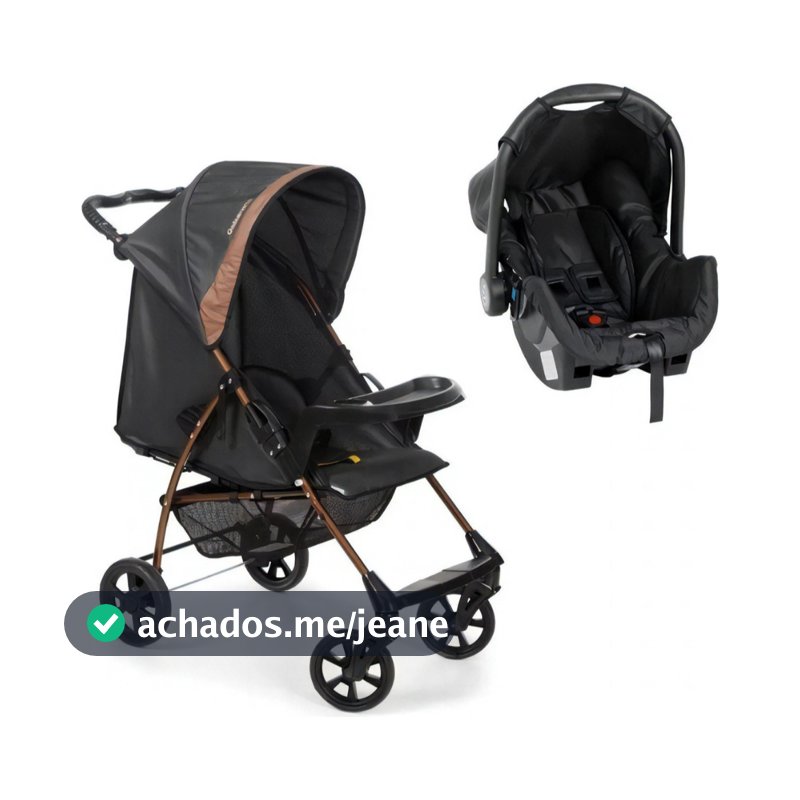 Kit Carrinho de BeBê Com Bebê Conforto Romano Galzerano Oferta