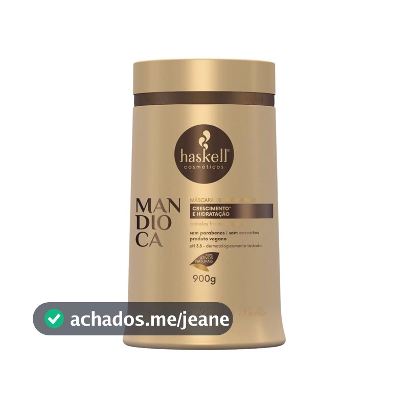 Máscara Mandioca Haskell 900g | Crescimento E Hidratação