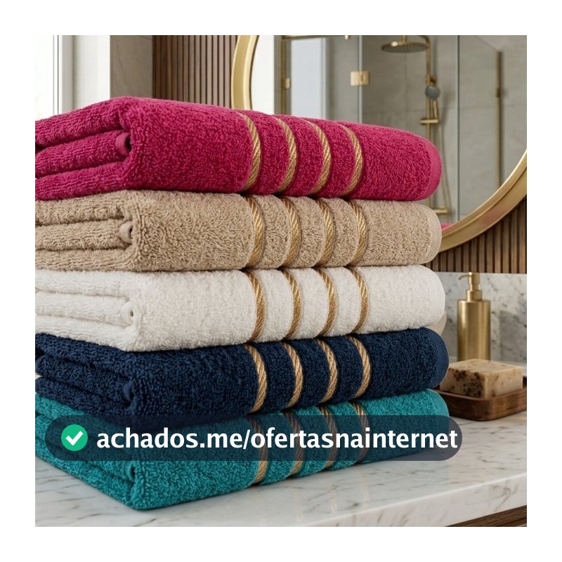 Kit 4 Toalha de Banho Grande Felpuda Macia Premium 100% Algodão 70x130cm