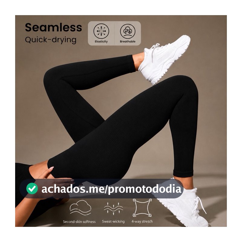 Calça Legging Levanta Bumbum Feminina Cintura Alta Esportiva Academia Fitness Yoga Corrida