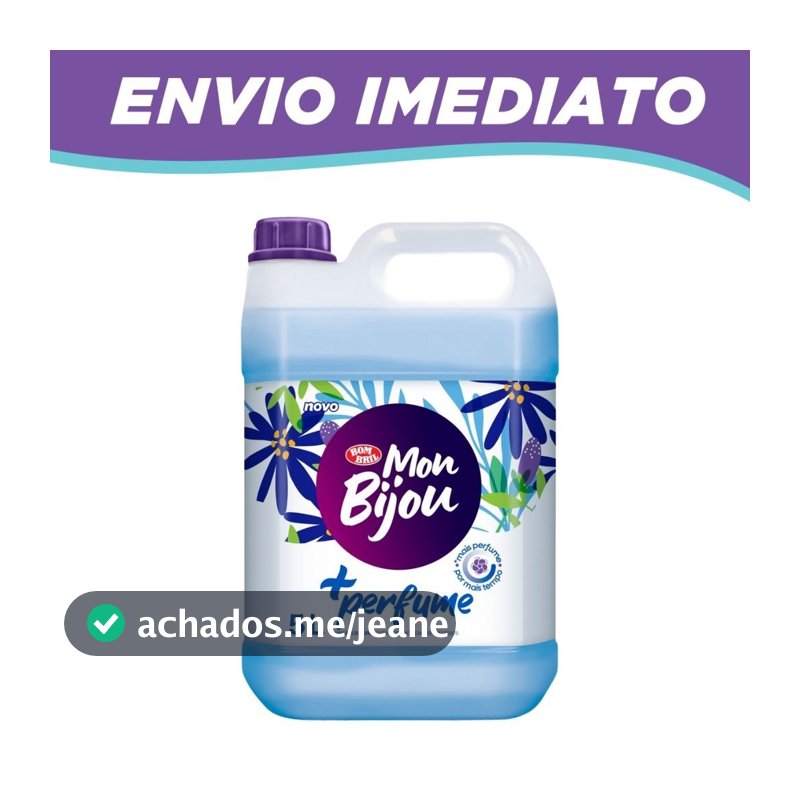 Amaciante Mon Bijou 5L Mais Perfume Por Mais Tempo - Azul