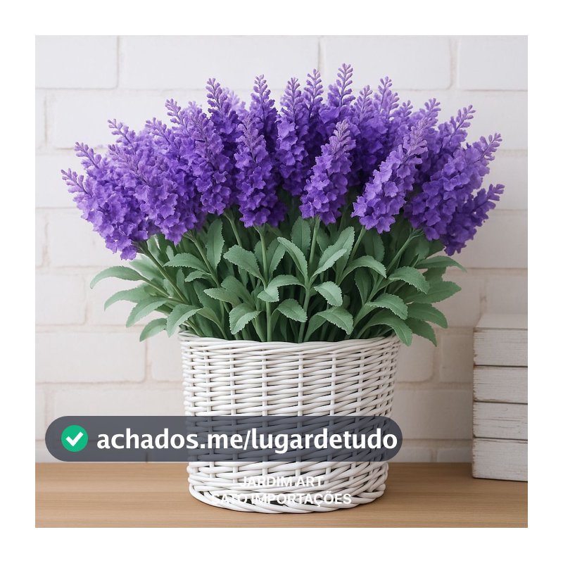 Decoração com 6 Buquês Lavanda Artificial Roxa