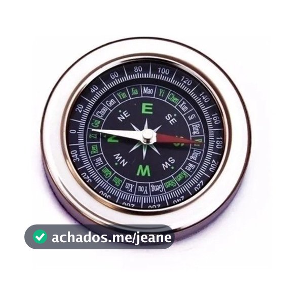 Bússola Vintage Metal 75mm Camping Caça Trilha Pesca Viagem