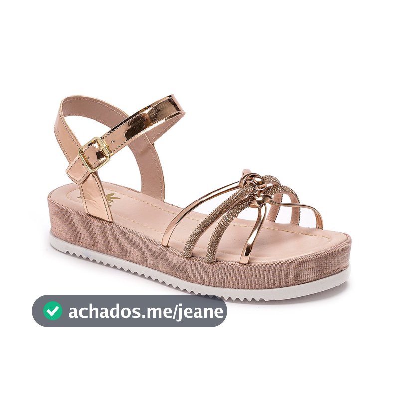 Sandália Feminina Vi Bela Plataforma Moda Brilho Salto Tendência Estilo Strass Confortável Tiras