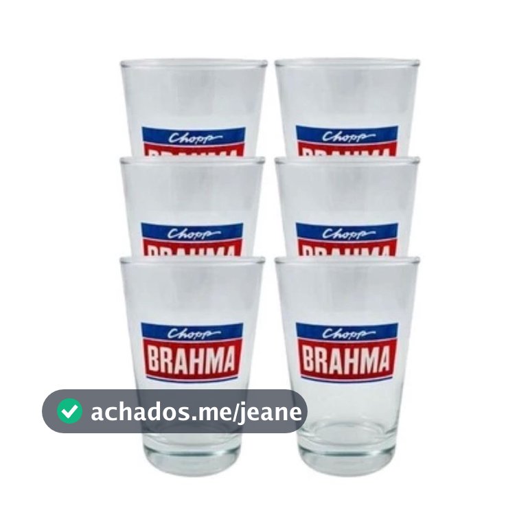 Jogo De Copos Caldereta Brahma 350ml Nadir/Ruvolo 6 Peças - Incolor