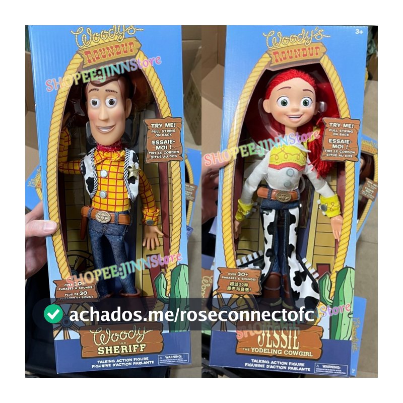 Toy Story Boneco Falante de Cordinha Woody Jessie Figura de Ação Boneco de Coleção Brinquedo Presente para Crianças