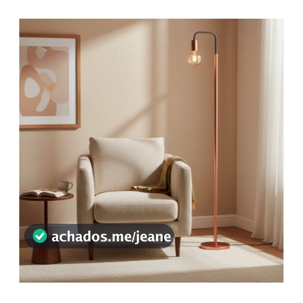 Luminaria abajur de Chão Piso Curvado alumínio bivolt Soquete E27 casa canto de sala quarto escritório para leitura