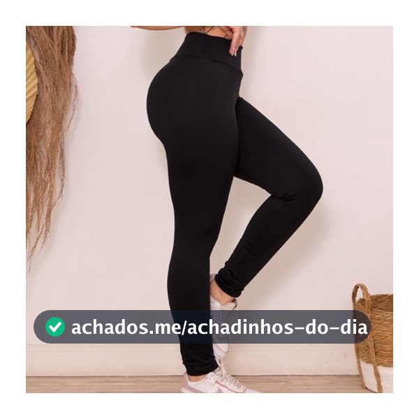 Calça Legging Preto Academia Fitness Suplex Power Lipo - 400 gramatura