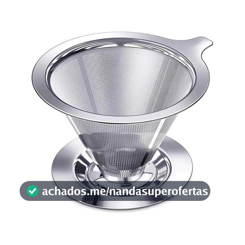Cafe Filtro Coador Inox Reutilizavel Naoprecisa de papel