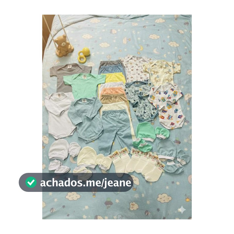 Kit Enxoval de Bebê 34 Peças – 100% Algodão