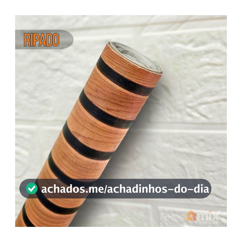 Kit 2 Rolos de Papel de Parede 2,00x0,45 Ripado Decoração Autocolante Sala Quarto