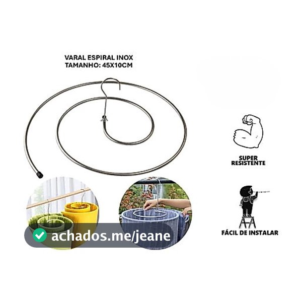 Varal Espiral Inox Secagem Fácil Cabide Redondo
