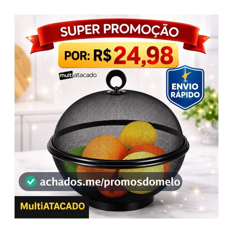 Fruteira De Mesa Telada Branca