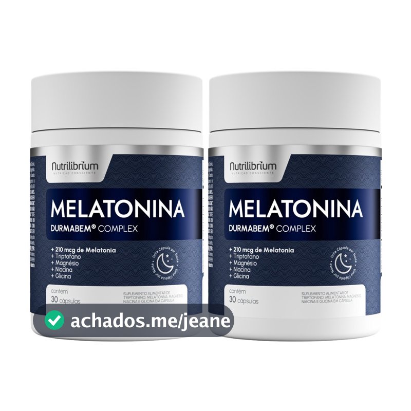 kit 2x Melatonina com Triptofano Magnésio - 2 Meses Nutrilibrium