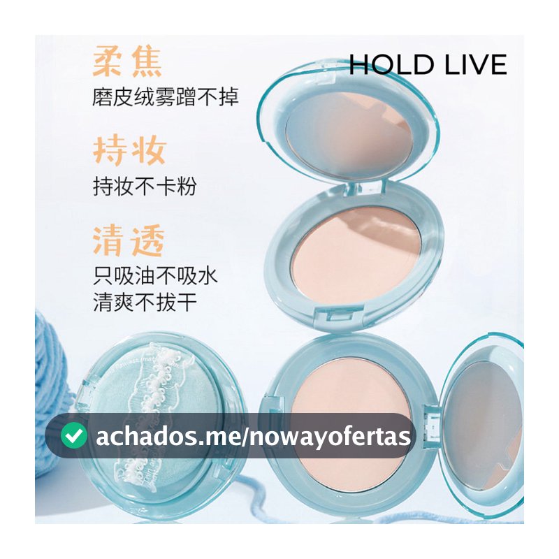 HOLDLIVE Pena de luz Foco suave Fixação Maquiagem Pó prensado Maquiagem Artista Maquiagem Maquiagem Controle de óleo Óle